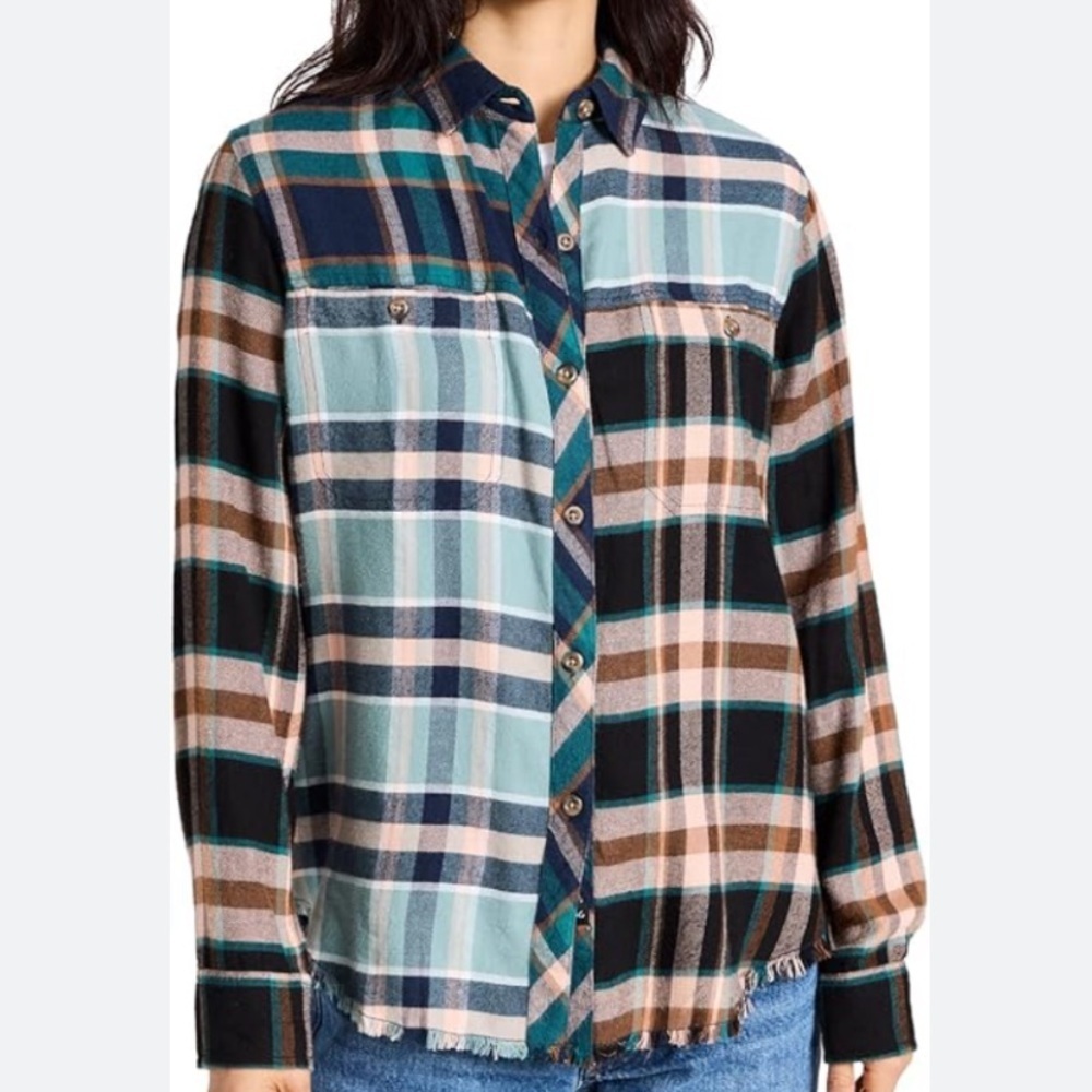 RAILS Brando Mixed Plaid button up shirt - Heathrow - Picture 2 of 6